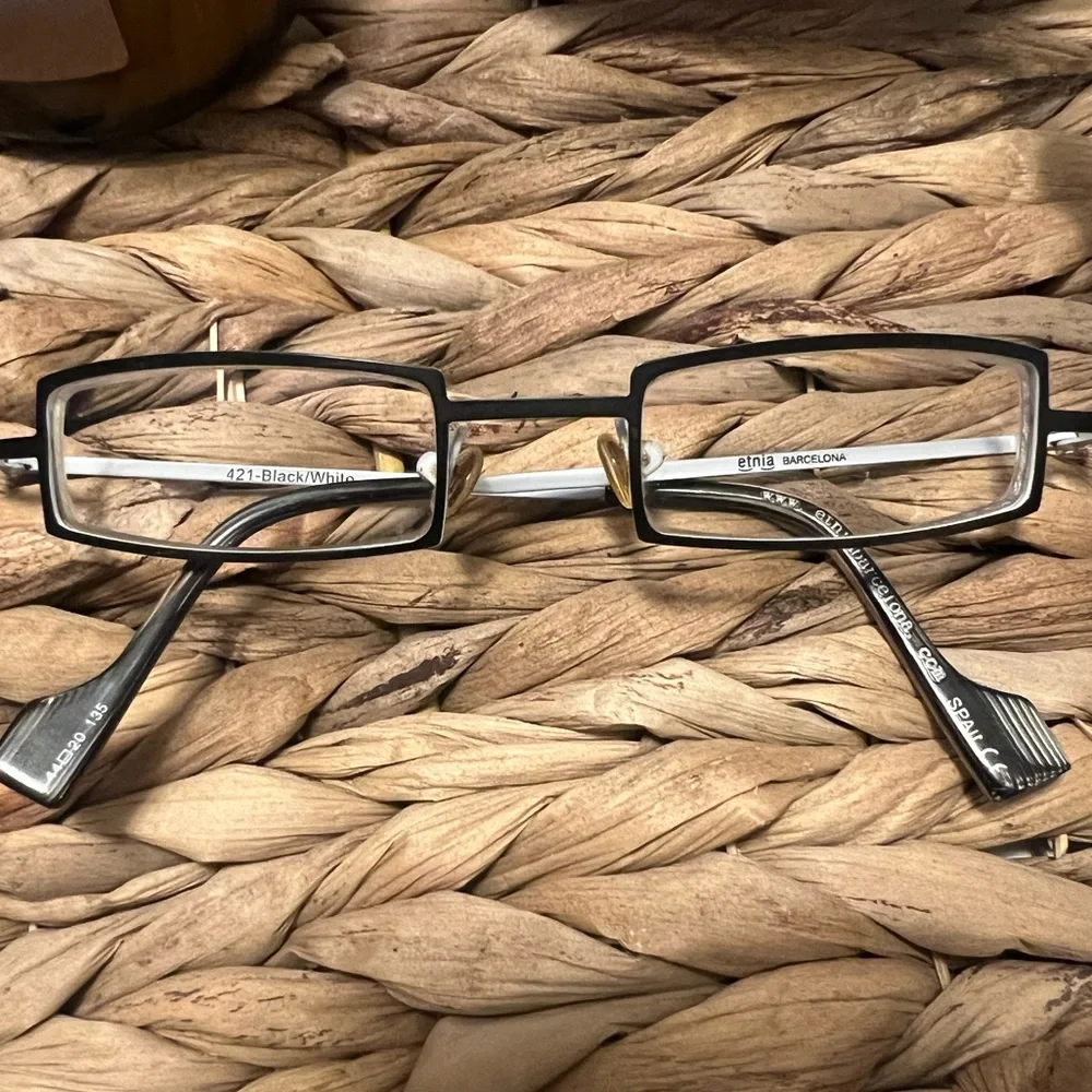 Etnia Barcelona frames 421 Black‎ white FRAMES ONLY with case